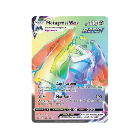 Metagross-VMAX 208/198 in Portuguese Chilling Reign Pokémon TCG