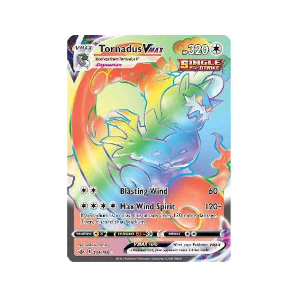 Tornadus-VMAX 209/198 in Portuguese Chilling Reign Pokémon TCG