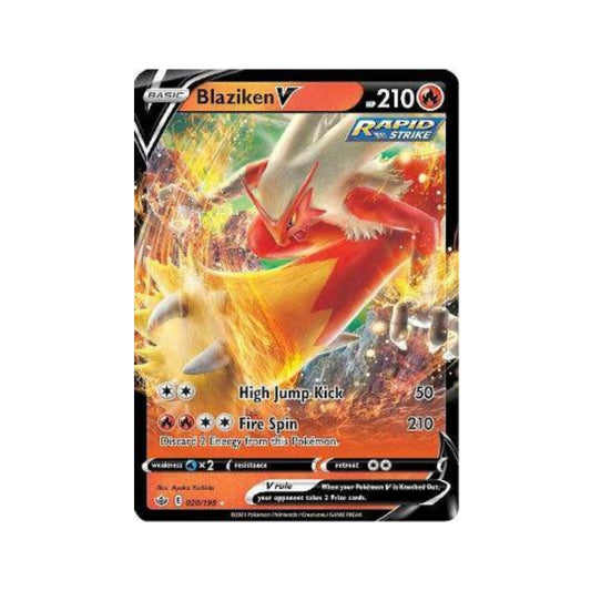 Blaziken-V 20/198 in Portuguese Chilling Reign Pokémon TCG