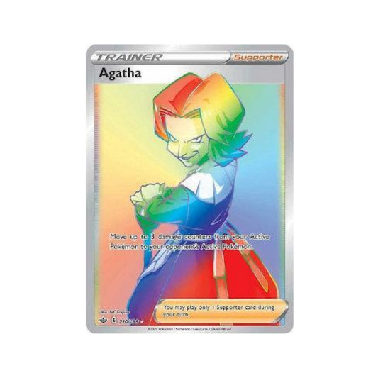 Agatha 210/198 in Portuguese Chilling Reign Pokémon TCG