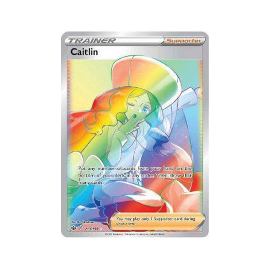 Caitlin 213/198 in Portuguese Chilling Reign Pokémon TCG