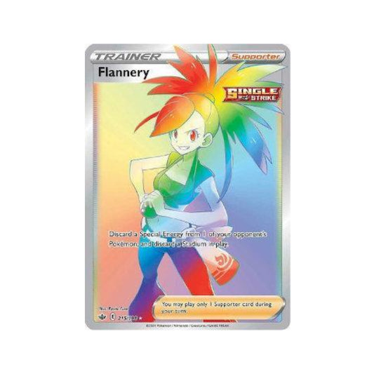 Flannery 215/198 in Portuguese Chilling Reign Pokémon TCG