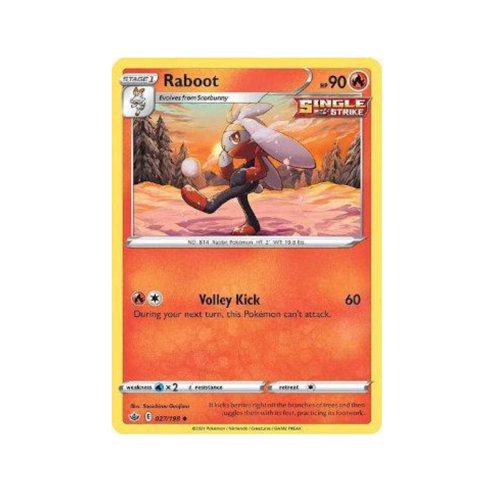 Raboot 27/198 in Portuguese Chilling Reign Pokémon TCG