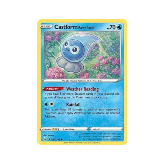 Castform Rainy Form 33/198 in Portuguese Chilling Reign Pokémon TCG