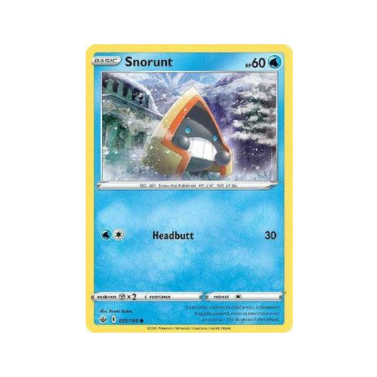 Snorunt 35/198 in Portuguese Chilling Reign Pokémon TCG