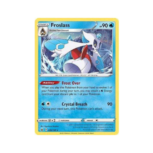 Froslass 36/198 in Portuguese Chilling Reign Pokémon TCG