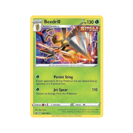 Beedrill 3/198 in Portuguese Chilling Reign Pokémon TCG