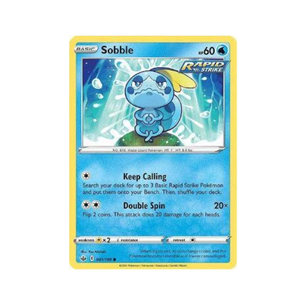 Sobble 41/198 in Portuguese Chilling Reign Pokémon TCG