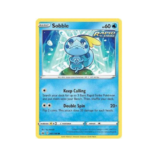 Sobble 41/198 in Portuguese Chilling Reign Pokémon TCG