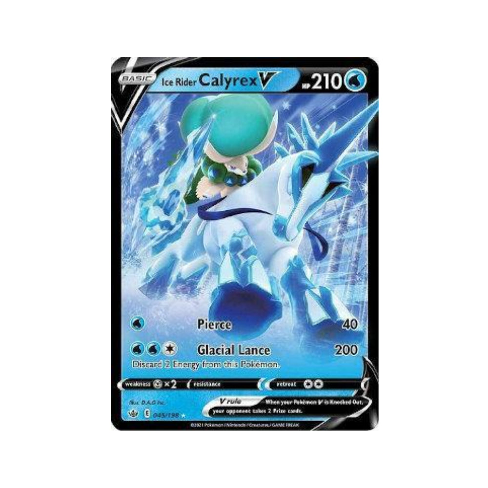 Ice Rider Calyrex-V 45/198 in Portuguese Chilling Reign Pokémon TCG