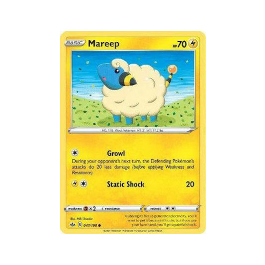 Mareep 47/198 in Portuguese Chilling Reign Pokémon TCG