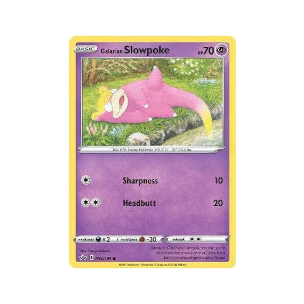 Galarian Slowpoke 54/198 in Portuguese Chilling Reign Pokémon TCG