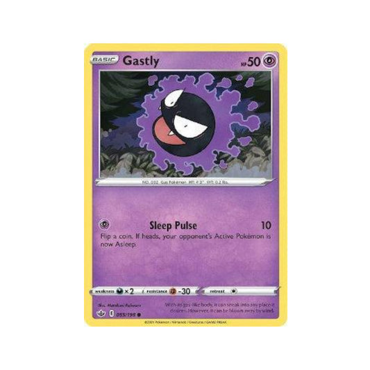 Gastly 55/198 in Portuguese Chilling Reign Pokémon TCG