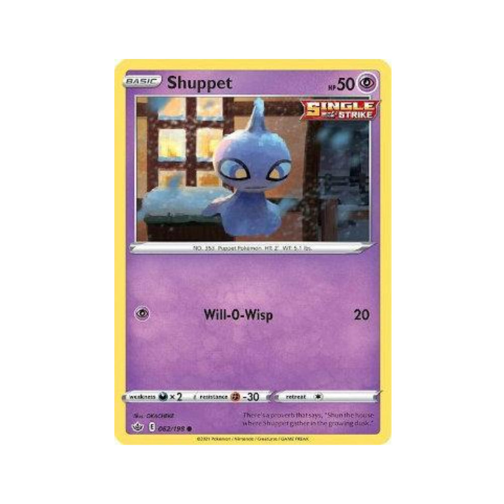 Shuppet 62/198 in Portuguese Chilling Reign Pokémon TCG