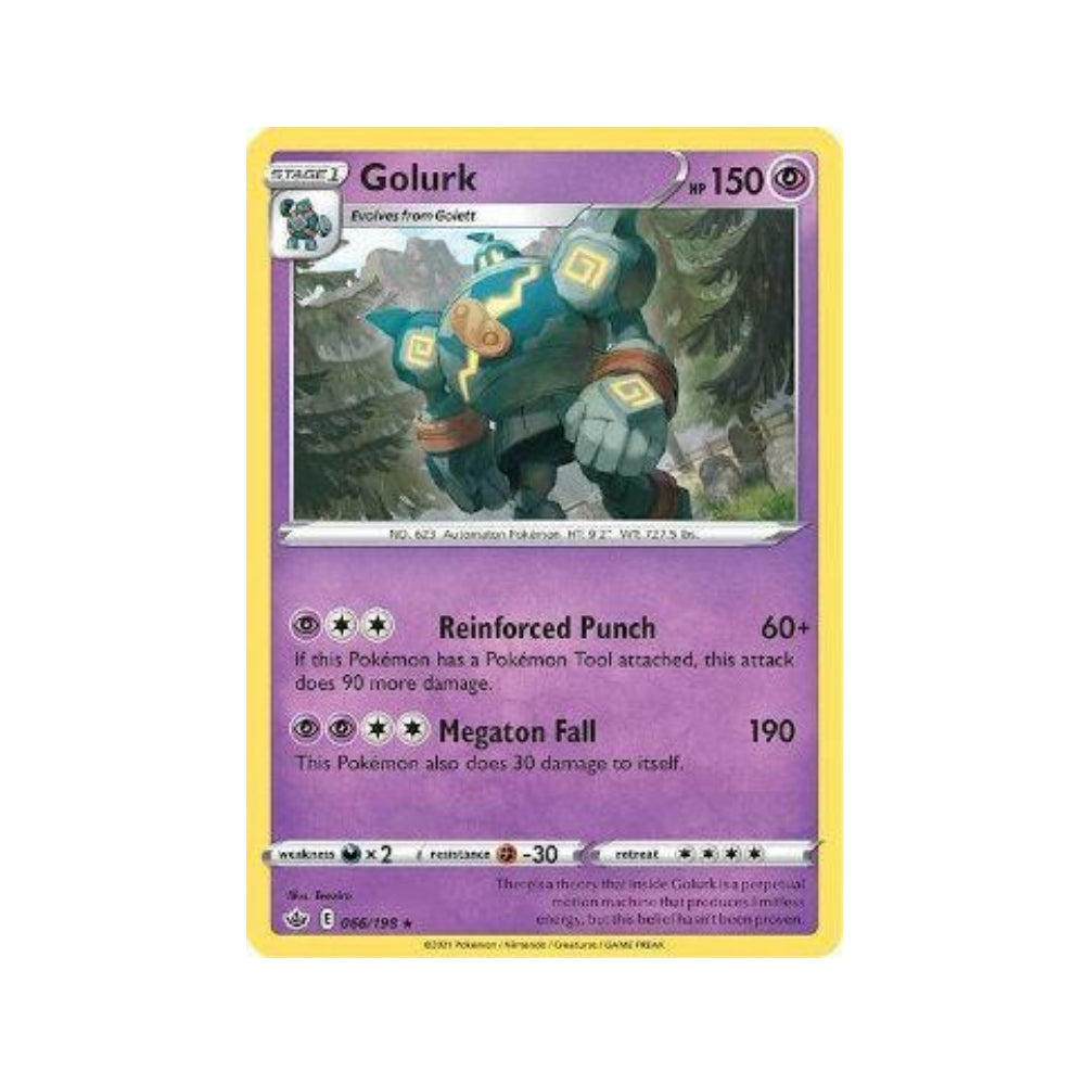 Golurk 66/198 in Portuguese Chilling Reign Pokémon TCG