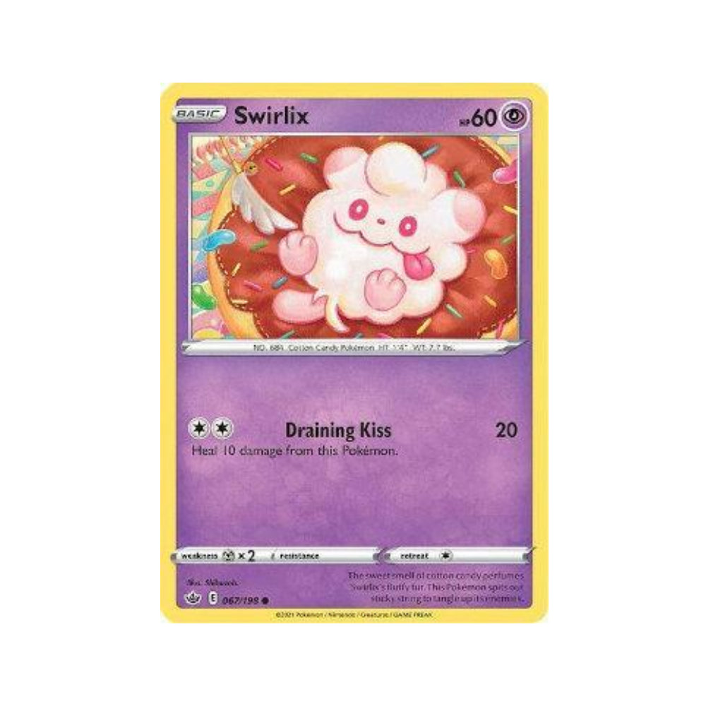 Swirlix 67/198 in Portuguese Chilling Reign Pokémon TCG