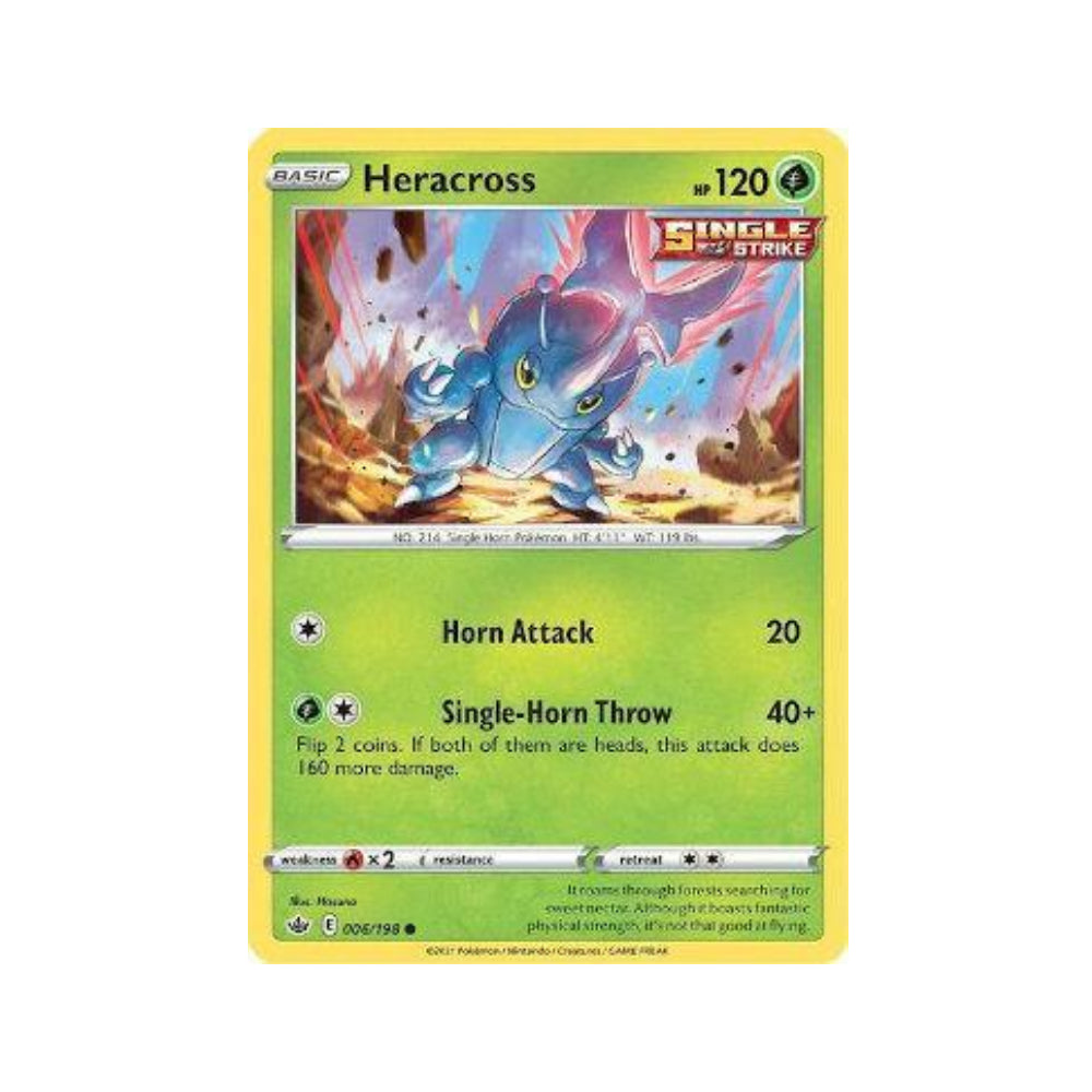 Heracross 6/198 in Portuguese Chilling Reign Pokémon TCG