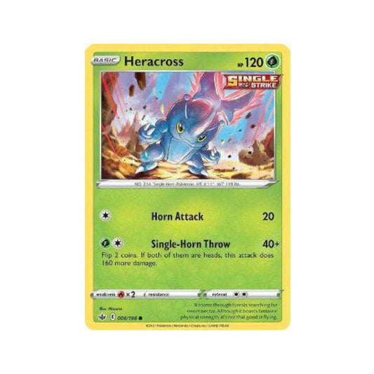 Heracross 6/198 in Portuguese Chilling Reign Pokémon TCG