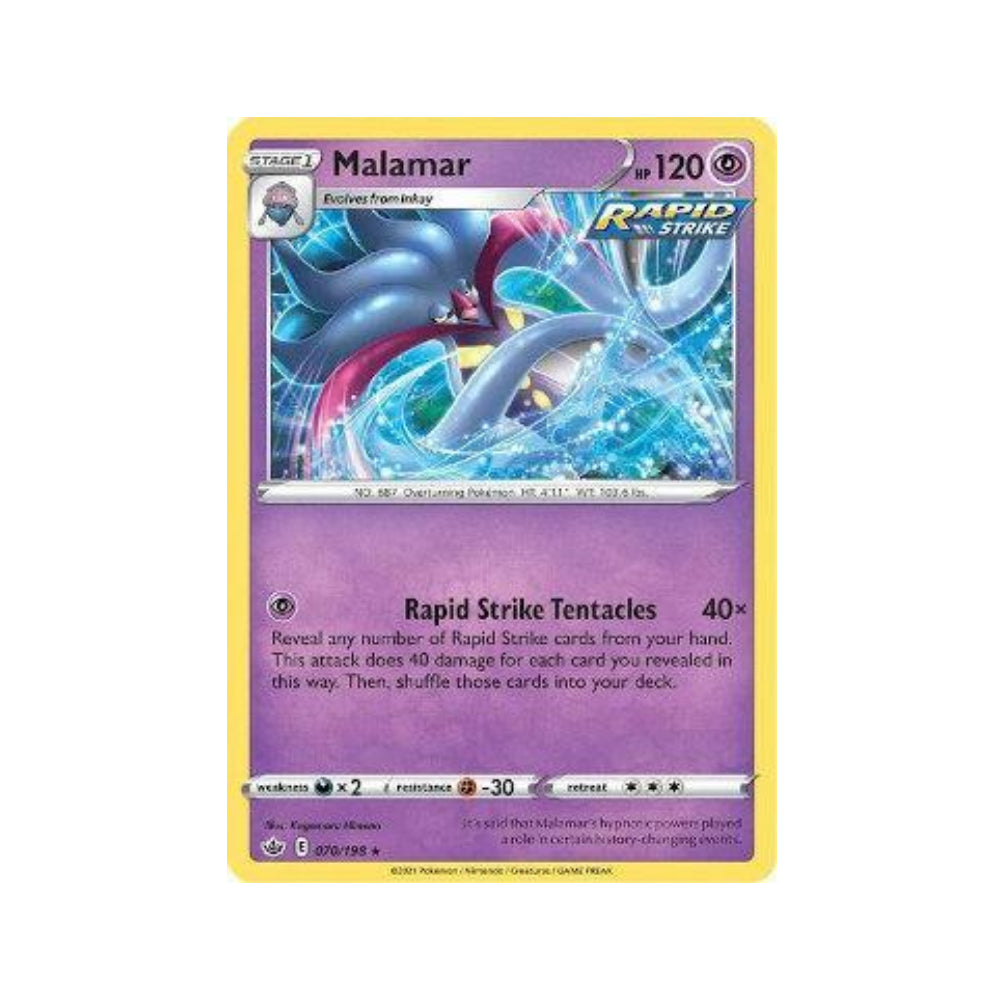 Malamar 70/198 in Portuguese Chilling Reign Pokémon TCG