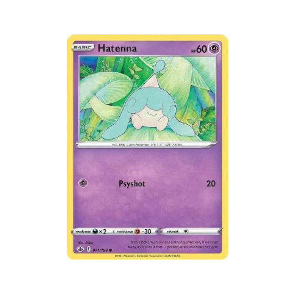 Hatenna 71/198 in Portuguese Chilling Reign Pokémon TCG