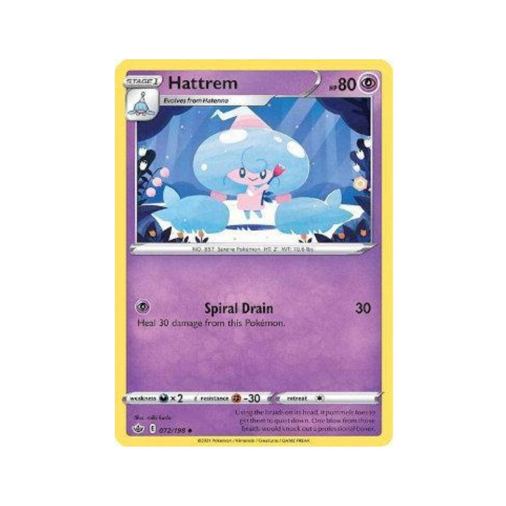 Hattrem 72/198 in Portuguese Chilling Reign Pokémon TCG