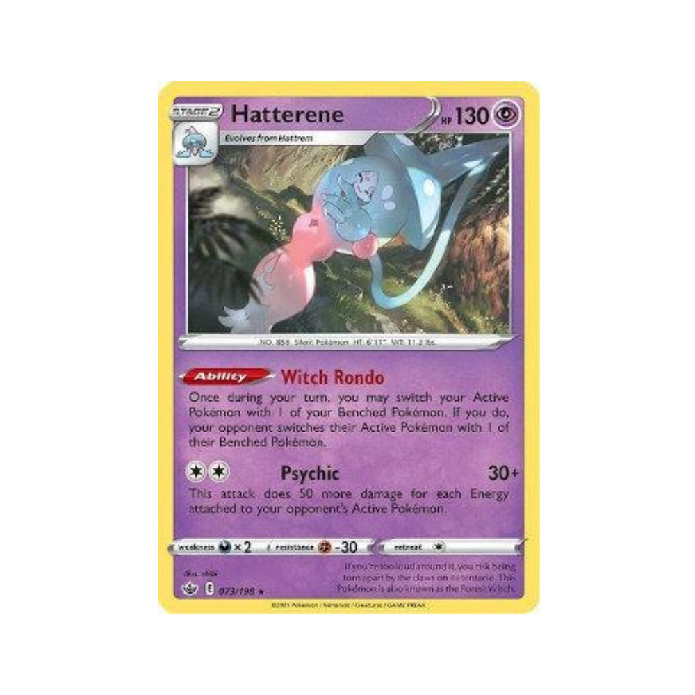 Hatterene 73/198 in Portuguese Chilling Reign Pokémon TCG