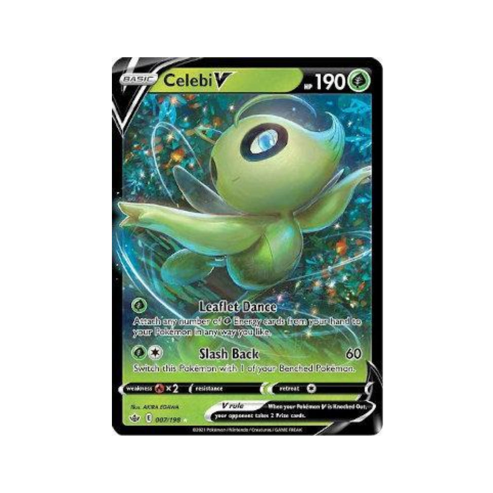 Celebi-V 7/198 in Portuguese Chilling Reign Pokémon TCG