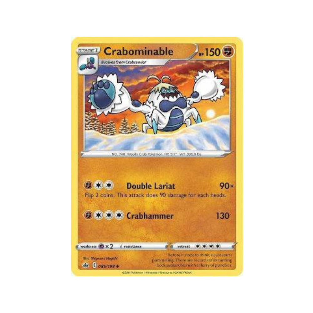 Crabominable 85/198 in Portuguese Chilling Reign Pokémon TCG