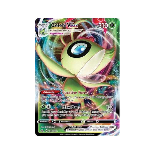 Celebi-VMAX 8/198 in Portuguese Chilling Reign Pokémon TCG