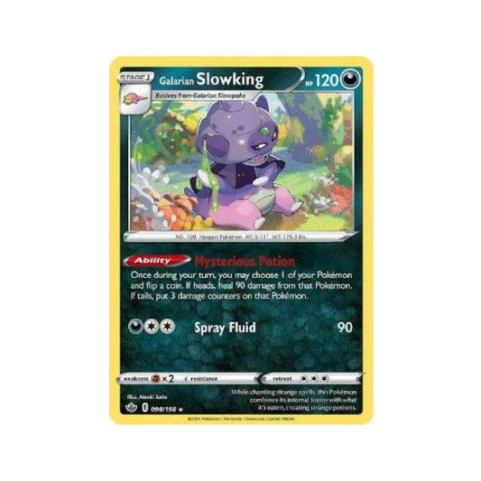 Galarian Slowking 98/198 in Portuguese Chilling Reign Pokémon TCG