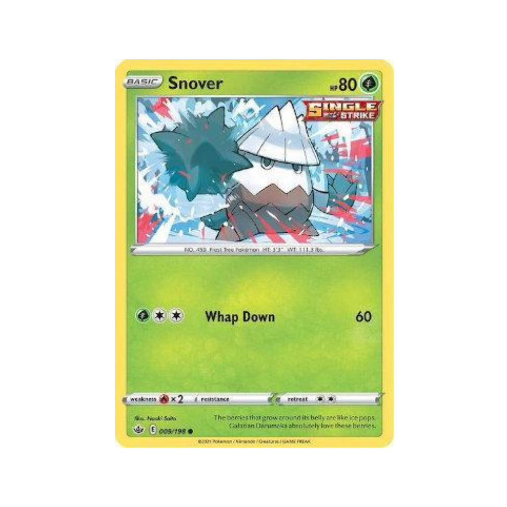 Snover 9/198 in Portuguese Chilling Reign Pokémon TCG