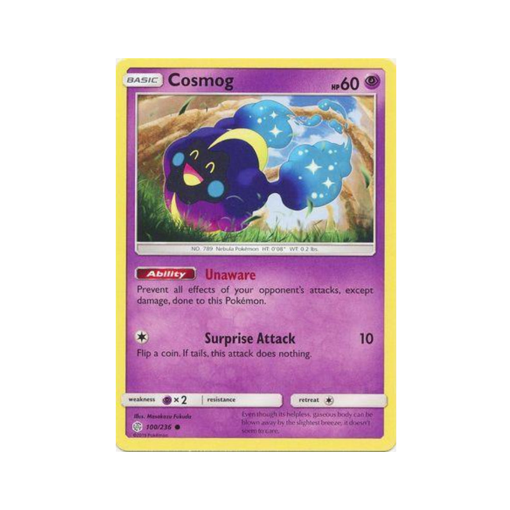 Cosmog 100/236 in Portuguese Cosmic Eclipse Pokémon TCG