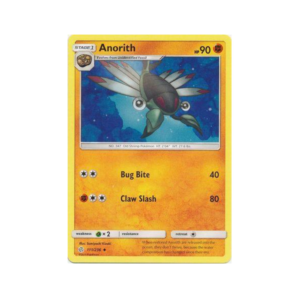 Anorith 111/236 in Portuguese Cosmic Eclipse Pokémon TCG