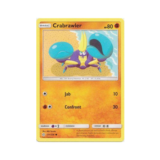 Crabrawler 121/236 in Portuguese Cosmic Eclipse Pokémon TCG