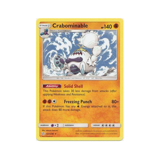 Crabominable 122/236 in Portuguese Cosmic Eclipse Pokémon TCG