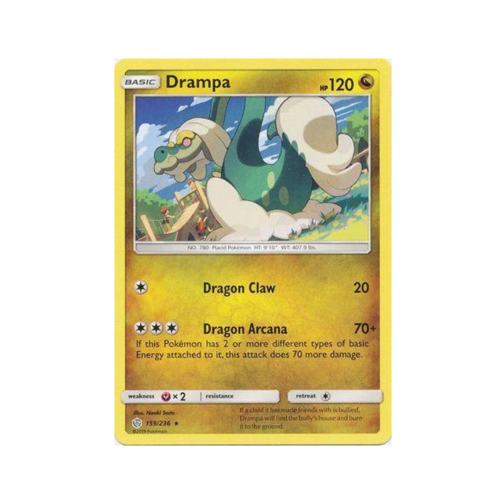 Drampa 159/236 in Portuguese Cosmic Eclipse Pokémon TCG