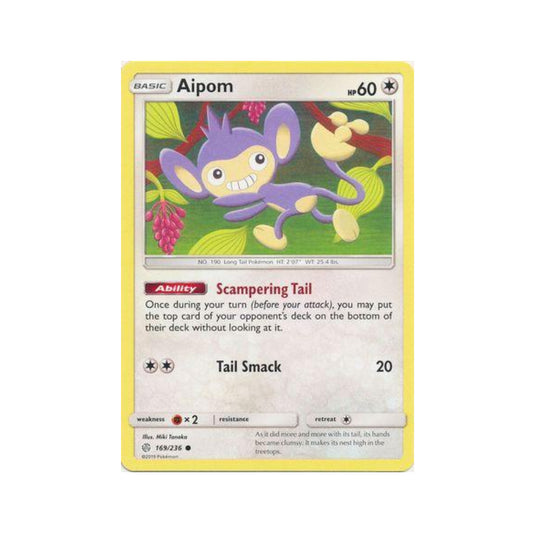 Aipom 169/236 in Portuguese Cosmic Eclipse Pokémon TCG