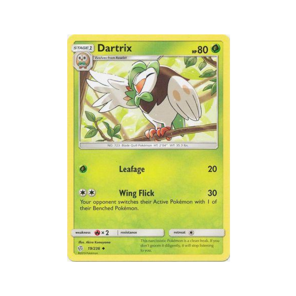 Dartrix 19/236 in Portuguese Cosmic Eclipse Pokémon TCG