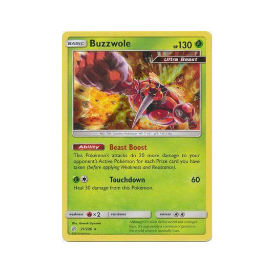 Buzzwole 21/236 in Portuguese Cosmic Eclipse Pokémon TCG