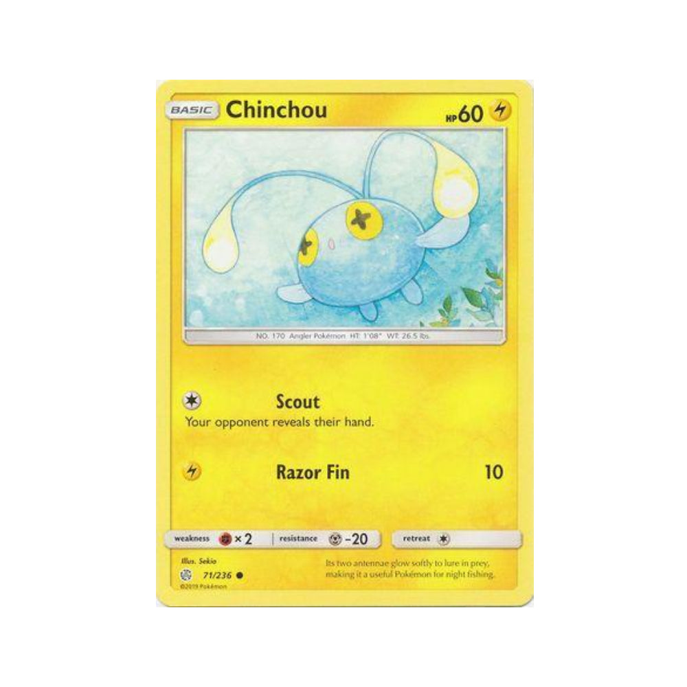 Chinchou 71/236 in Portuguese Cosmic Eclipse Pokémon TCG