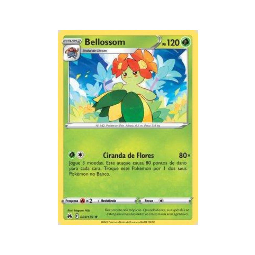 Bellossom 003/159 in Portuguese Crown Zenith Pokémon TCG