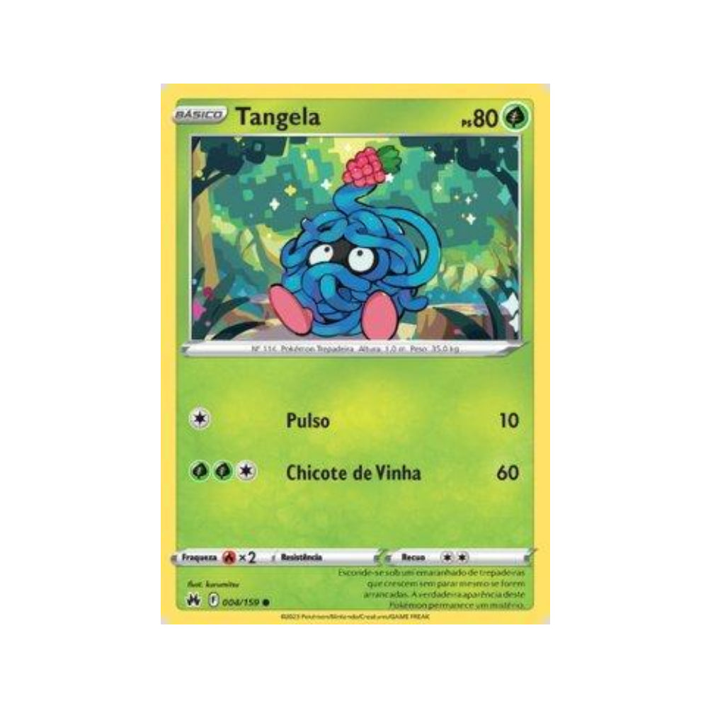 Tangela 004/159 in Portuguese Crown Zenith Pokémon TCG