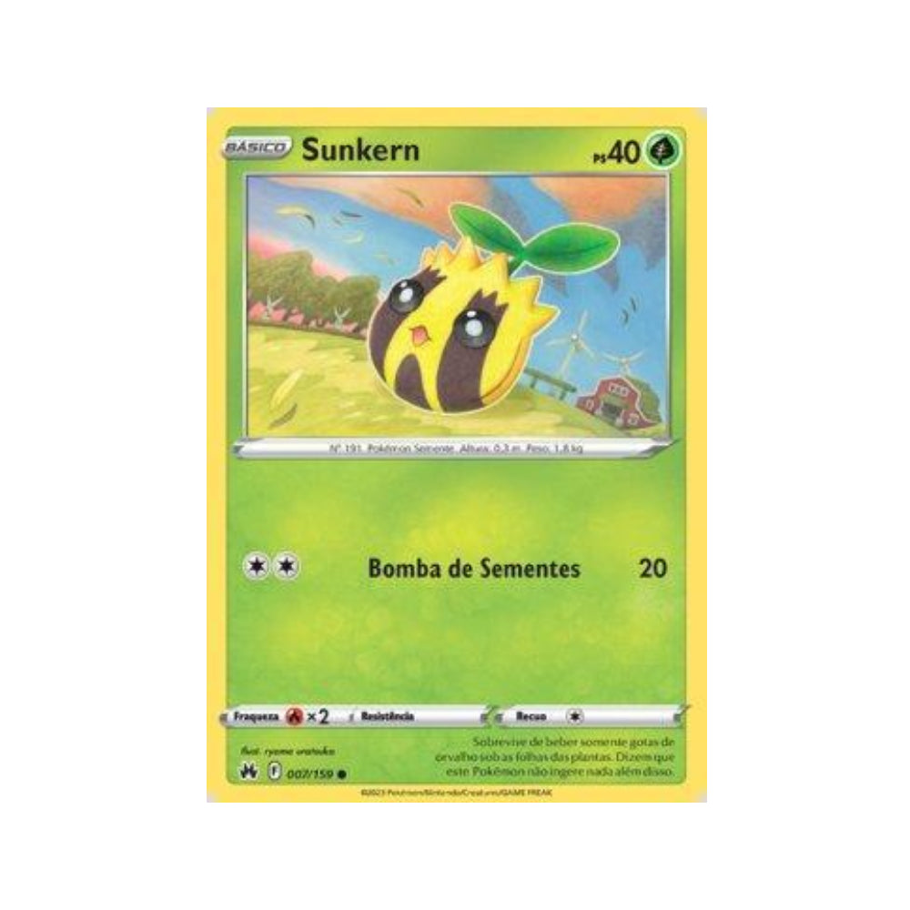 Sunkern 007/159 in Portuguese Crown Zenith Pokémon TCG