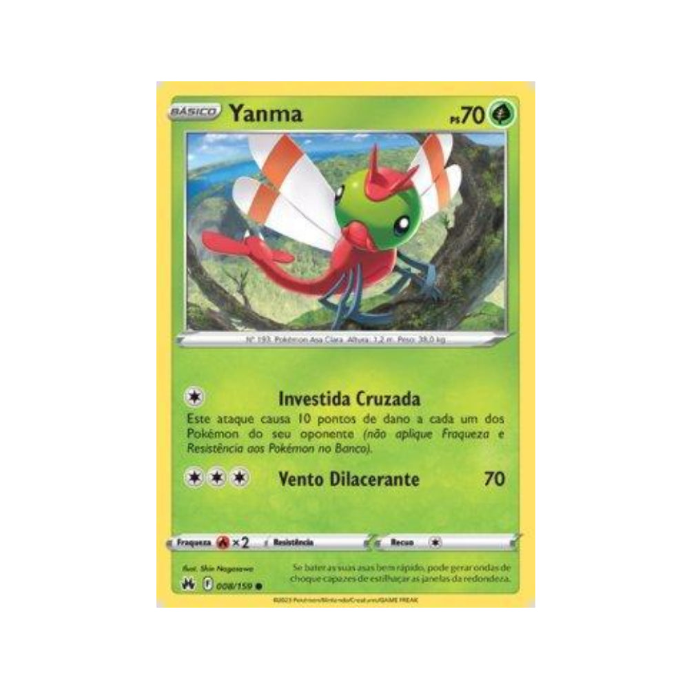 Yanma 008/159 in Portuguese Crown Zenith Pokémon TCG