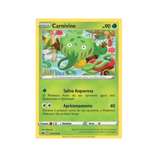 Carnivine 012/159 in Portuguese Crown Zenith Pokémon TCG