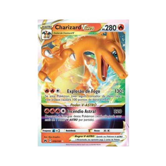 Charizard-VSTAR 019/159 in Portuguese Crown Zenith Pokémon TCG