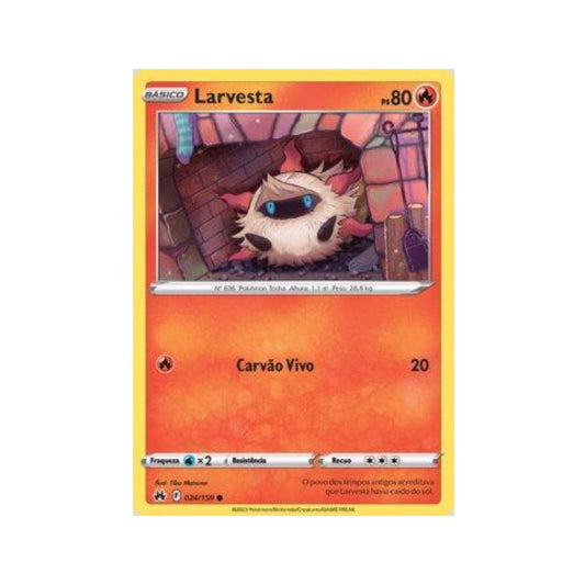 Larvesta 024/159 in Portuguese Crown Zenith Pokémon TCG