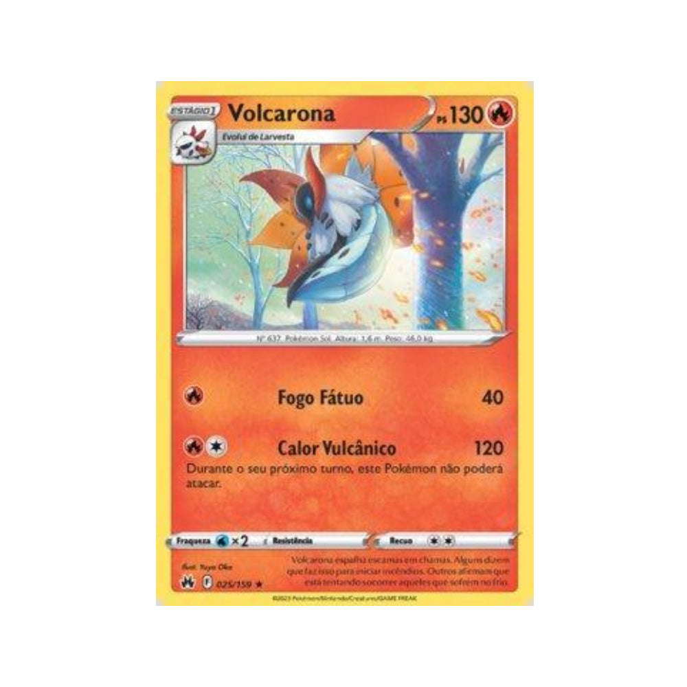 Volcarona 025/159 in Portuguese Crown Zenith Pokémon TCG