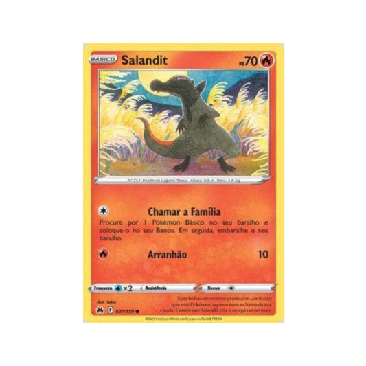 Salandit 027/159 in Portuguese Crown Zenith Pokémon TCG