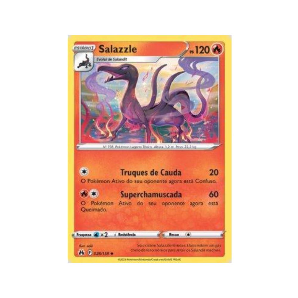 Salazzle 028/159 in Portuguese Crown Zenith Pokémon TCG